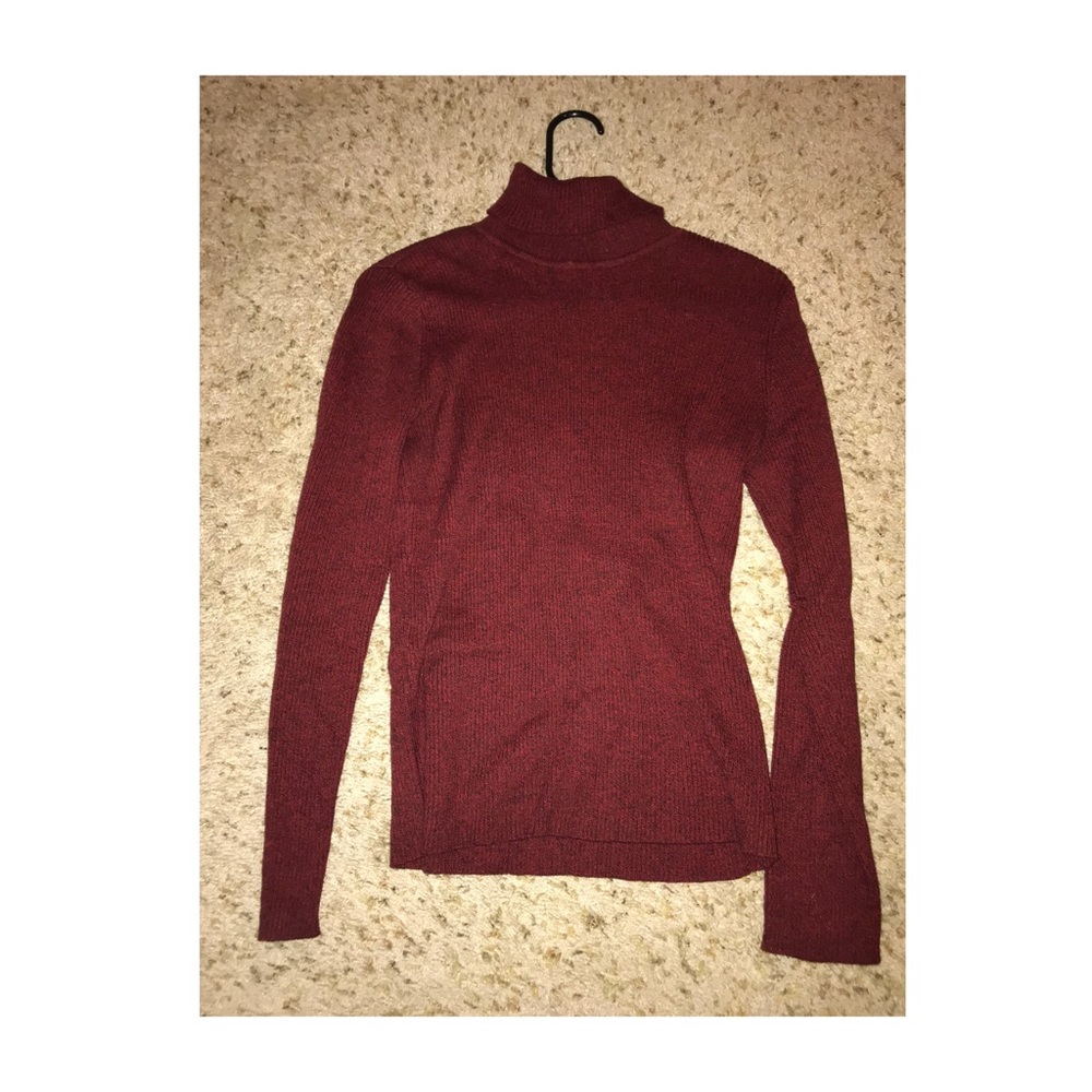 Vintage Deep Red Turtle Neck